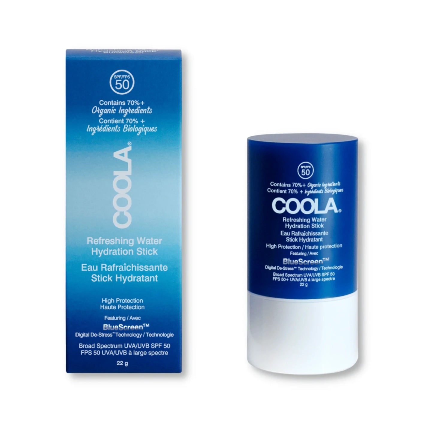 Coola Refreshing Water Hydration Stick Organic Face Sunscreen SPF50