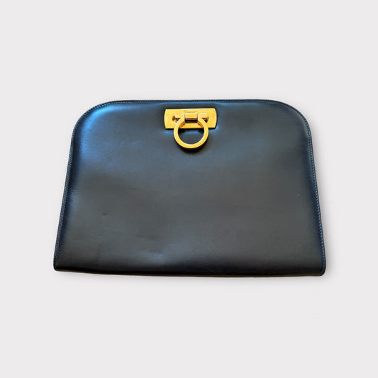 Ferragamo Clutch  Dunkelblau